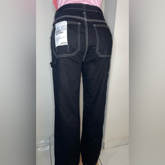 NWT SONG  JEAN BLACK HIGH RISE CANPERTER 80’ BOYFRIEND SIZE 9/29 jr - Picture 8 of 9